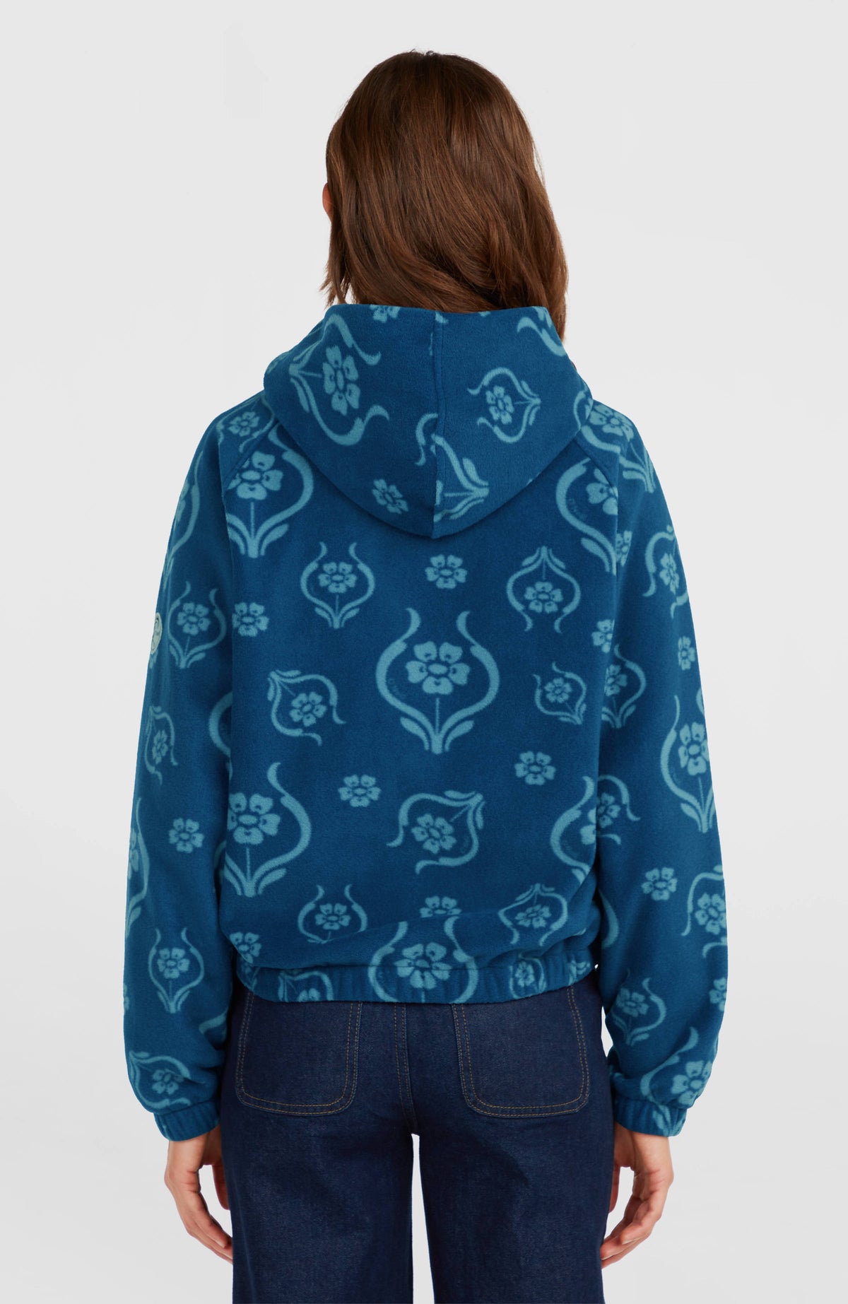 O'Riginals Superfleece hoodie | Blue Artdeco Floral