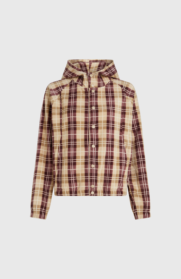O'Riginals Superfleece hoodie | Beige Check Flannel
