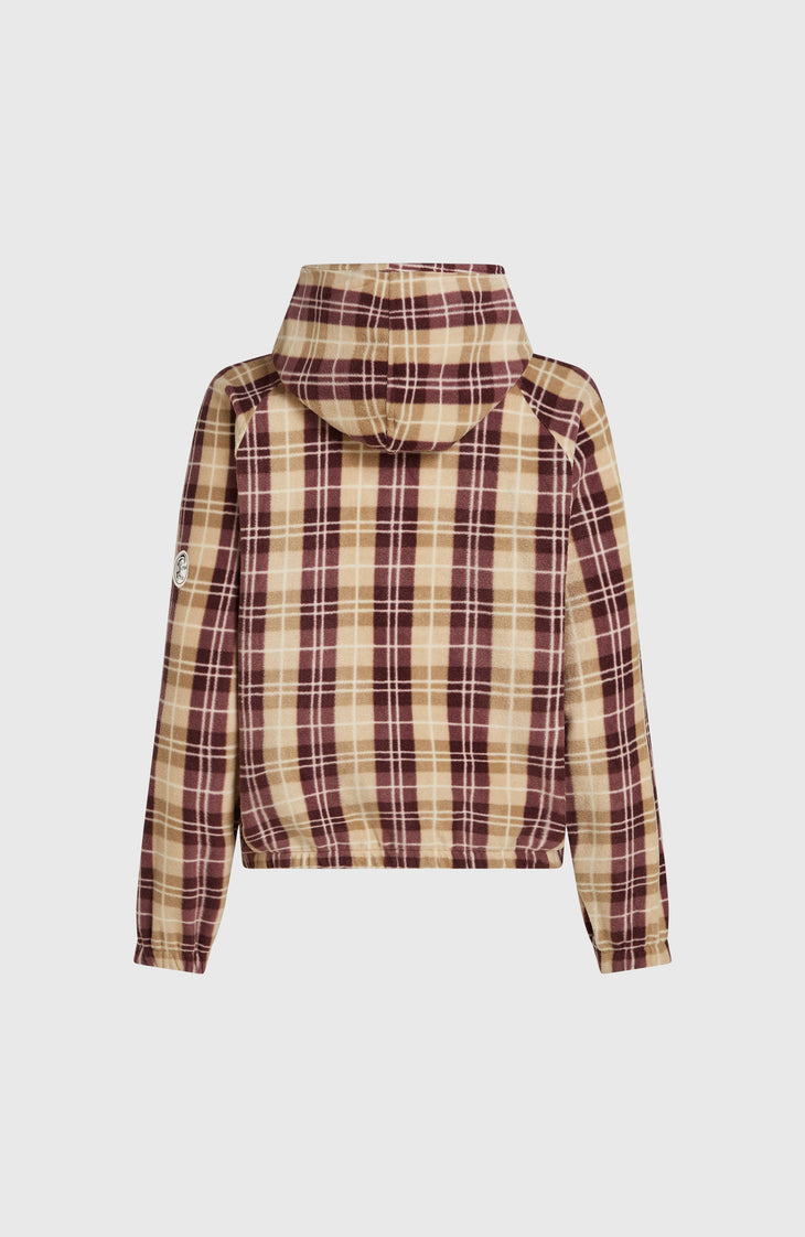 O'Riginals Superfleece hoodie | Beige Check Flannel