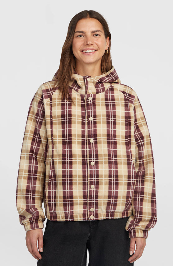 O'Riginals Superfleece hoodie | Beige Check Flannel