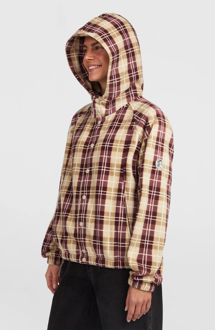 O'Riginals Superfleece hoodie | Beige Check Flannel