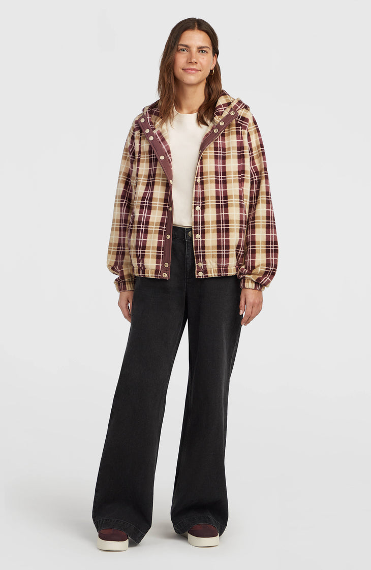 O'Riginals Superfleece hoodie | Beige Check Flannel