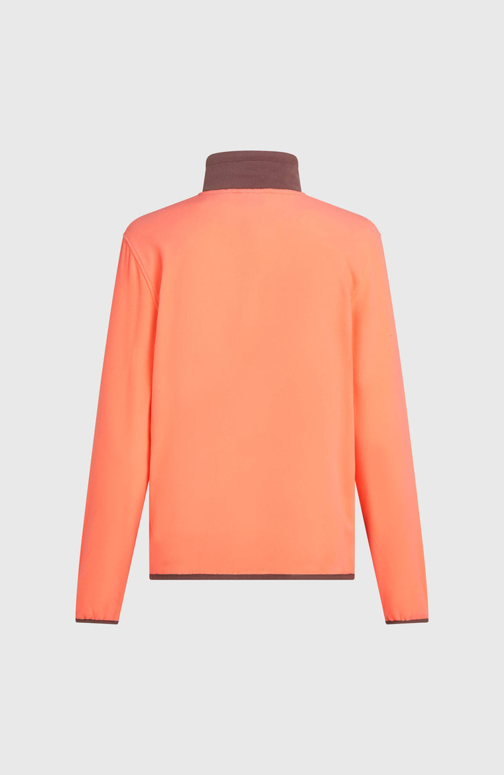 FWC'Cruz Triple Polartec® fleecetrui met halve rits | Funky Peach Colour Block
