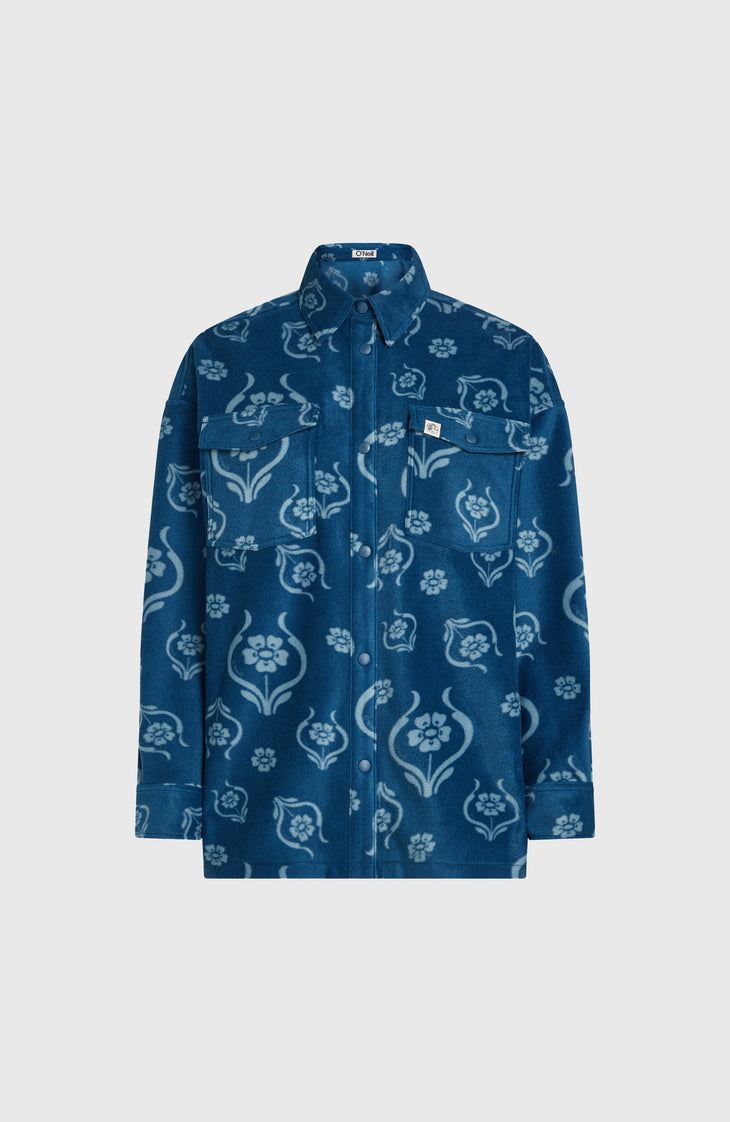O'Riginals Superfleece blouse | Blue Artdeco Floral