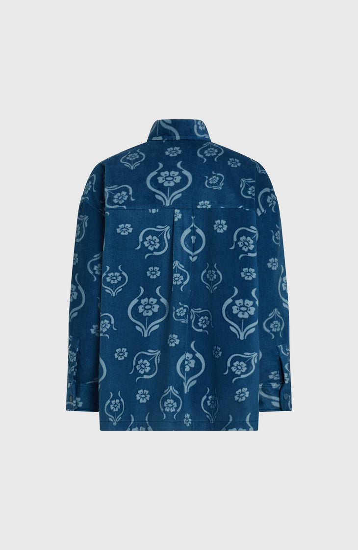 O'Riginals Superfleece blouse | Blue Artdeco Floral