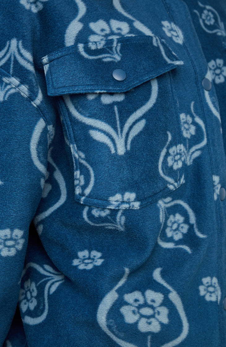 O'Riginals Superfleece blouse | Blue Artdeco Floral