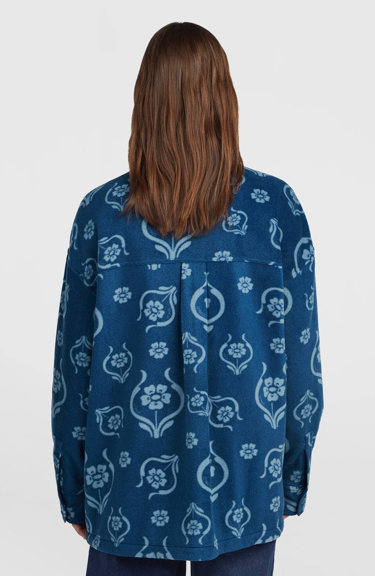 O'Riginals Superfleece blouse | Blue Artdeco Floral