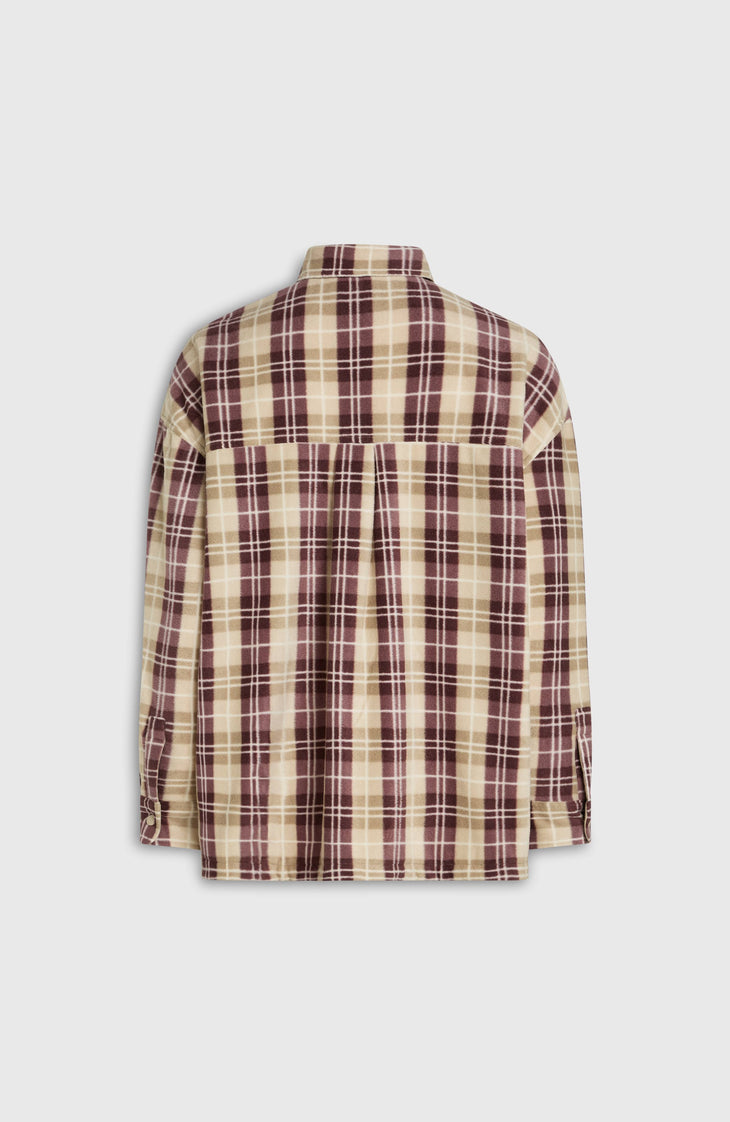 O'Riginals Superfleece blouse | Beige Check Flannel