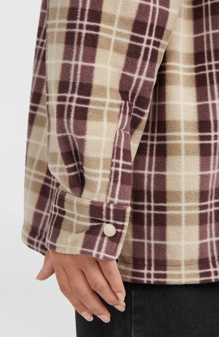 O'Riginals Superfleece blouse | Beige Check Flannel