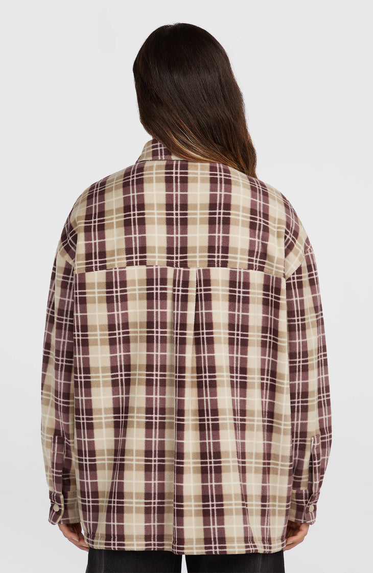 O'Riginals Superfleece blouse | Beige Check Flannel