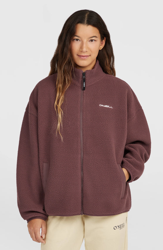 Must-Have High-Pile fleecevest met volledige rits | Purple Gray