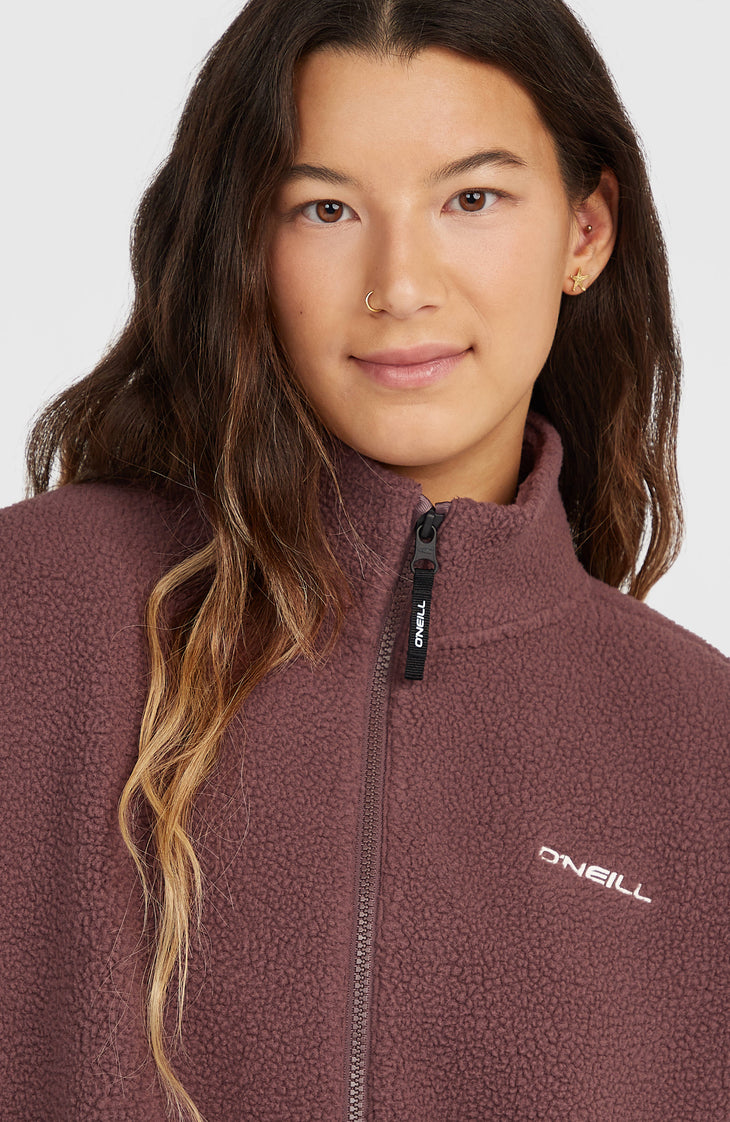 Must-Have High-Pile fleecevest met volledige rits | Purple Gray