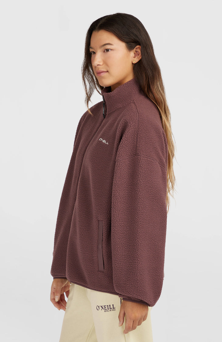 Must-Have High-Pile fleecevest met volledige rits | Purple Gray