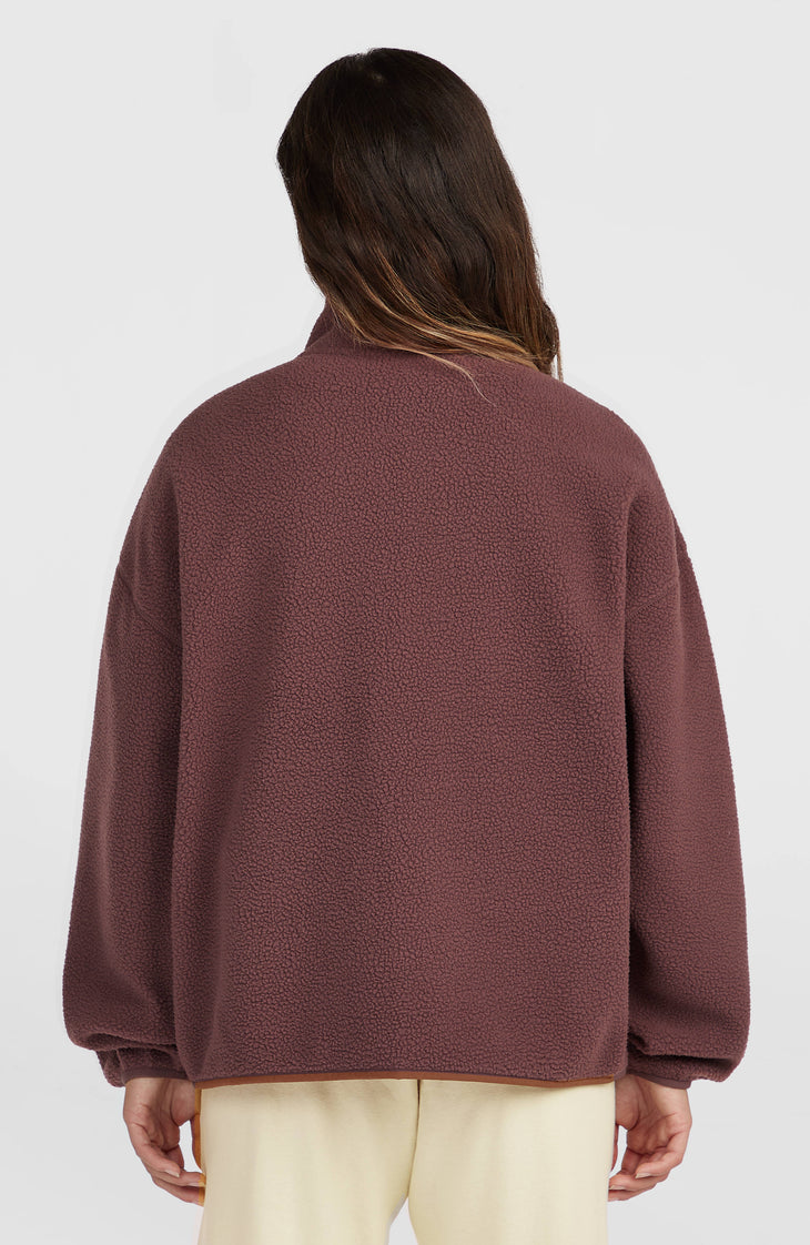 Must-Have High-Pile fleecevest met volledige rits | Purple Gray