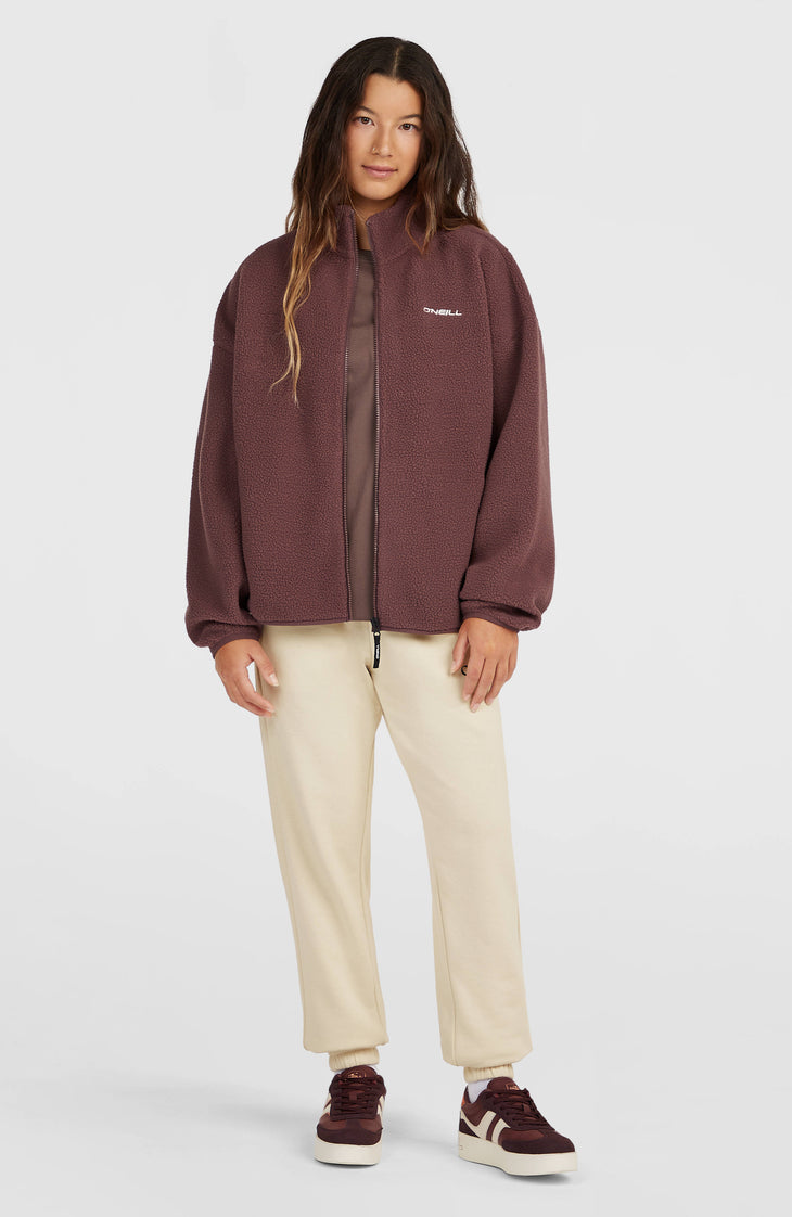 Must-Have High-Pile fleecevest met volledige rits | Purple Gray