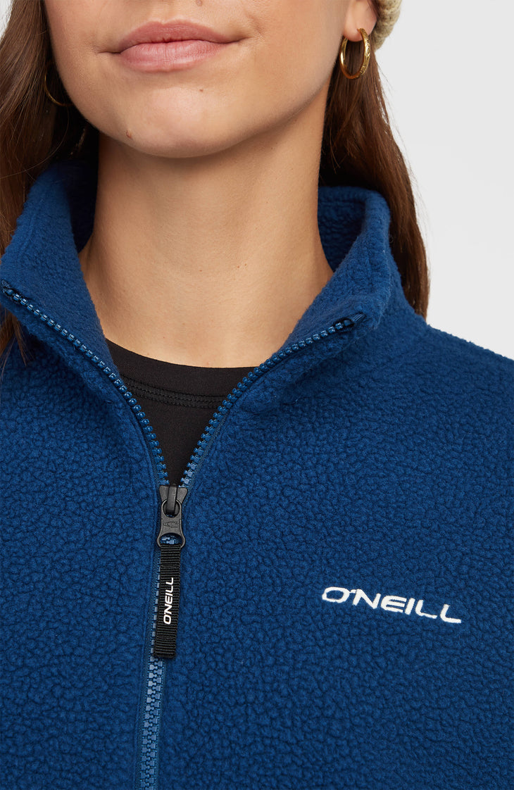 Must-Have High-Pile fleecevest met volledige rits | Regal Blue
