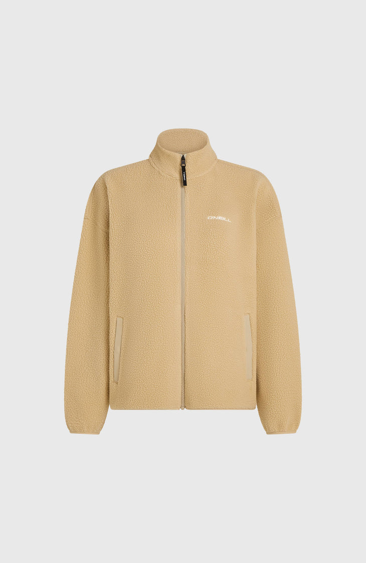 Must-Have High-Pile fleecevest met volledige rits | Olive Blush
