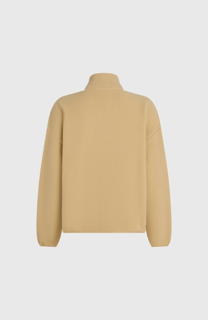 Must-Have High-Pile fleecevest met volledige rits | Olive Blush