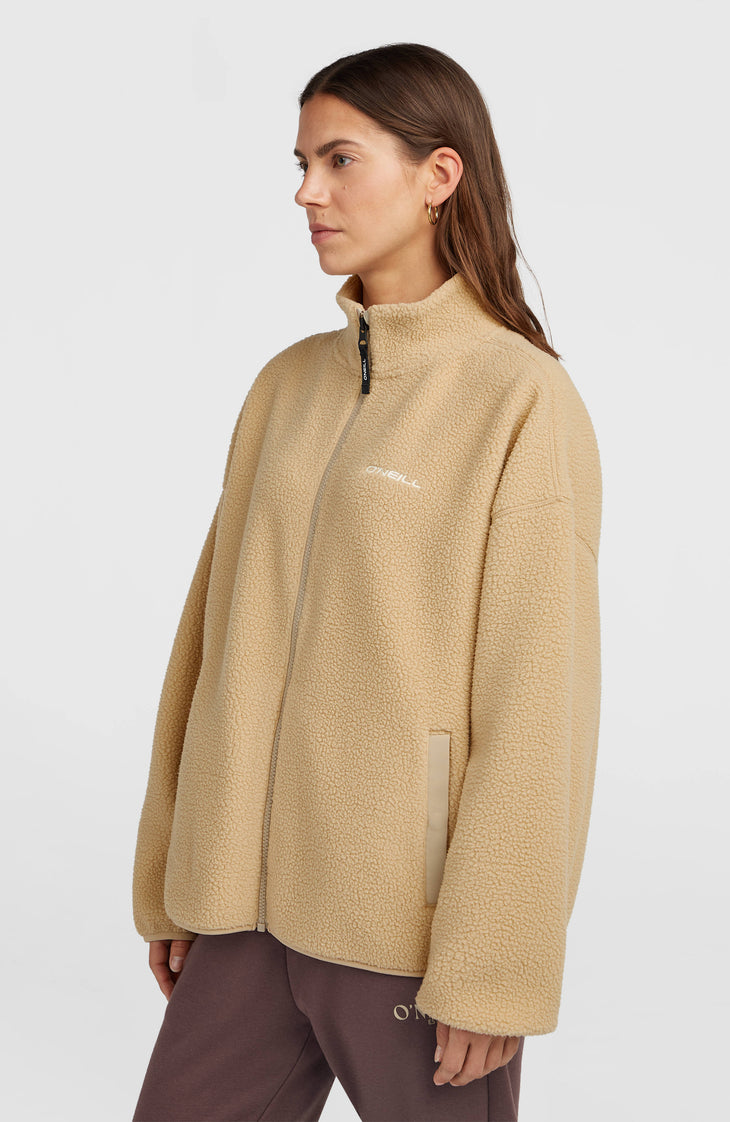 Must-Have High-Pile fleecevest met volledige rits | Olive Blush