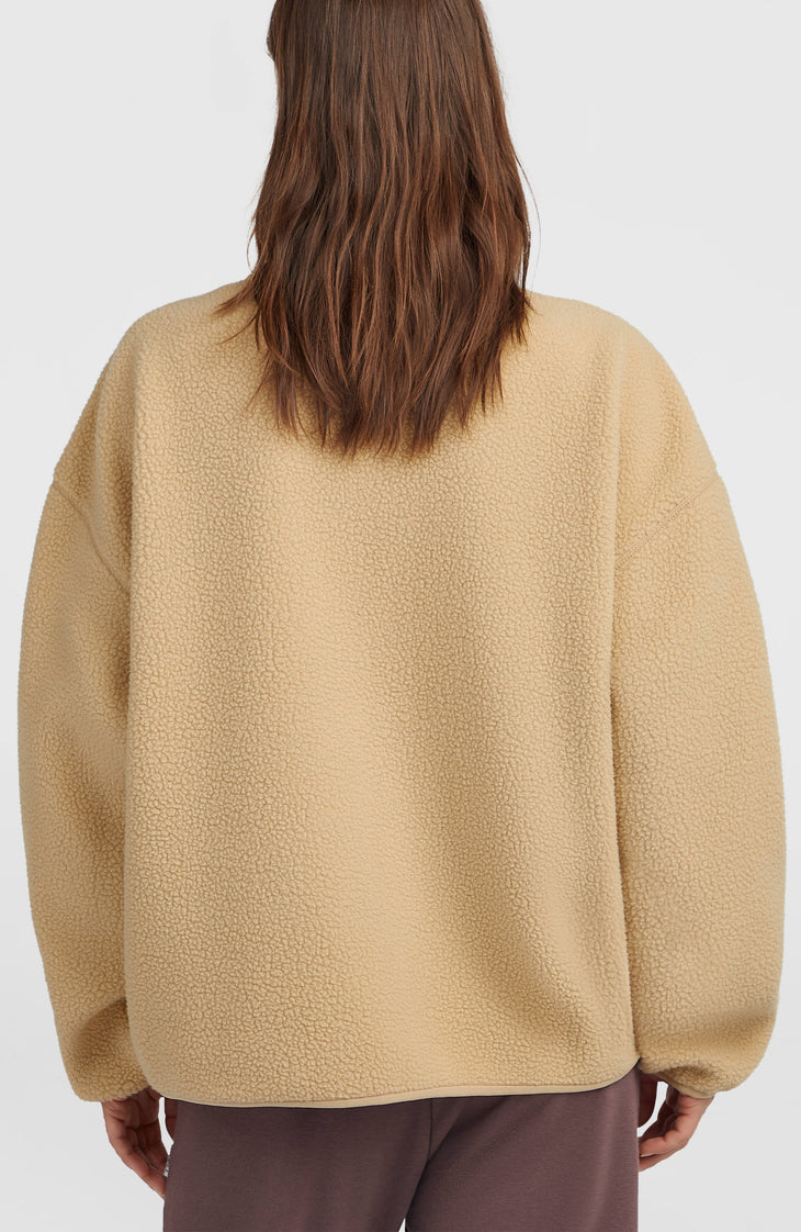 Must-Have High-Pile fleecevest met volledige rits | Olive Blush