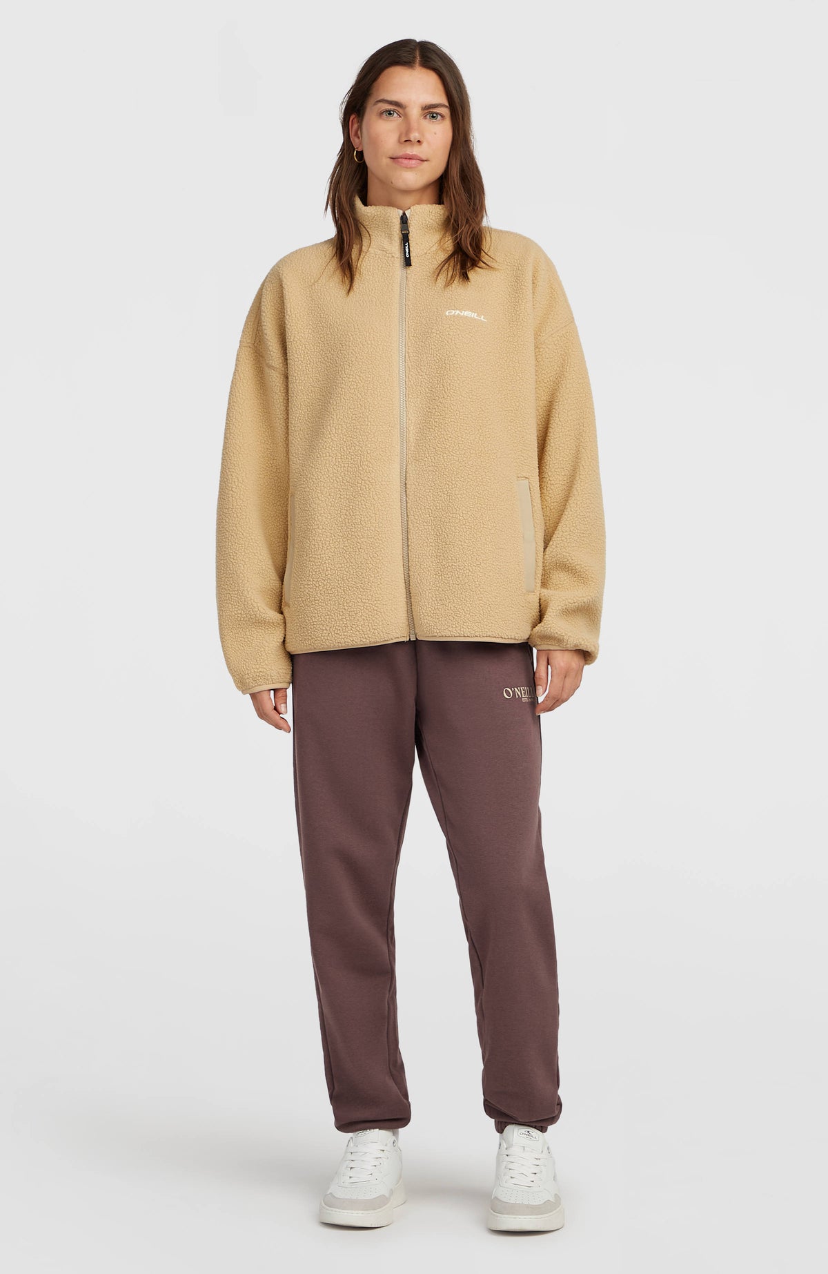 Must-Have High-Pile fleecevest met volledige rits | Olive Blush
