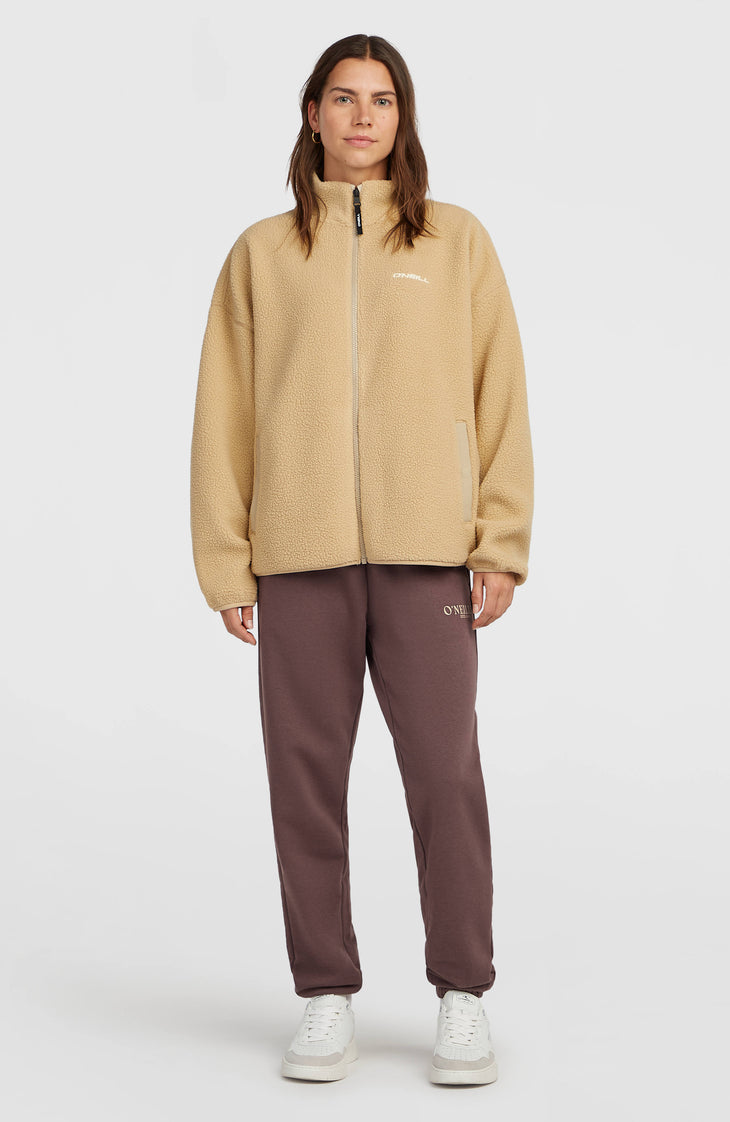Must-Have High-Pile fleecevest met volledige rits | Olive Blush