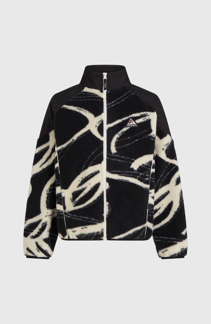 FWC'Play Hyperfleece trui met volledige rits | White Snowtracks