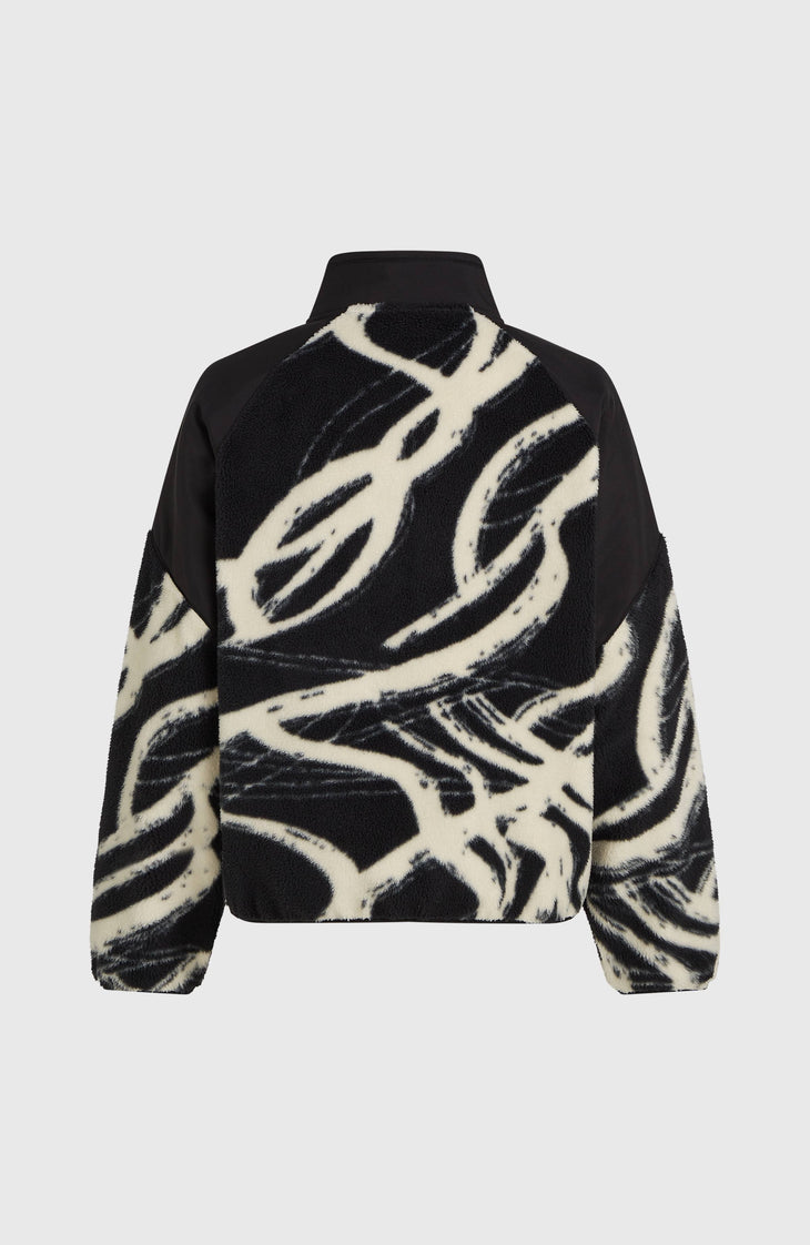 FWC'Play Hyperfleece trui met volledige rits | White Snowtracks