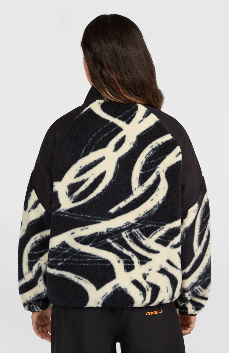 FWC'Play Hyperfleece trui met volledige rits | White Snowtracks