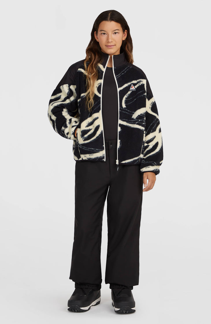FWC'Play Hyperfleece trui met volledige rits | White Snowtracks