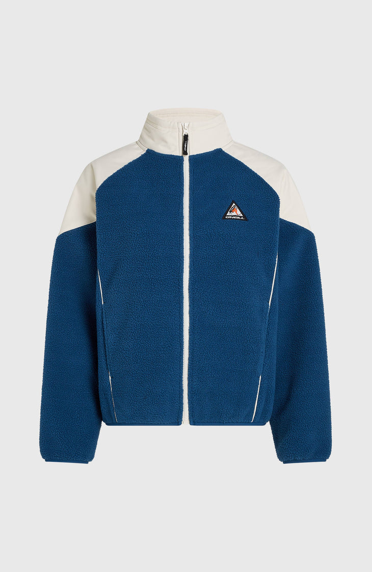 FWC'Play Hyperfleece trui met volledige rits | Linen White Colour Block