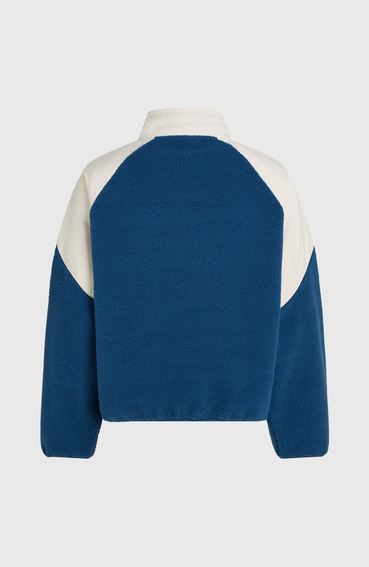 FWC'Play Hyperfleece trui met volledige rits | Linen White Colour Block