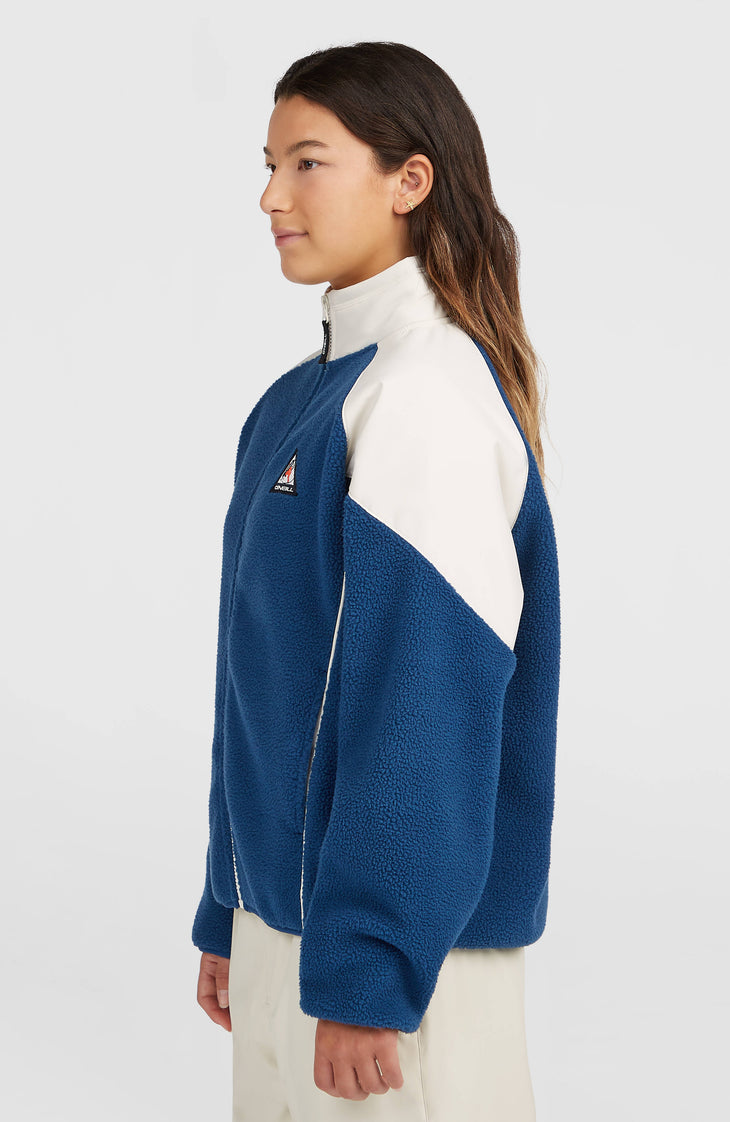 FWC'Play Hyperfleece trui met volledige rits | Linen White Colour Block