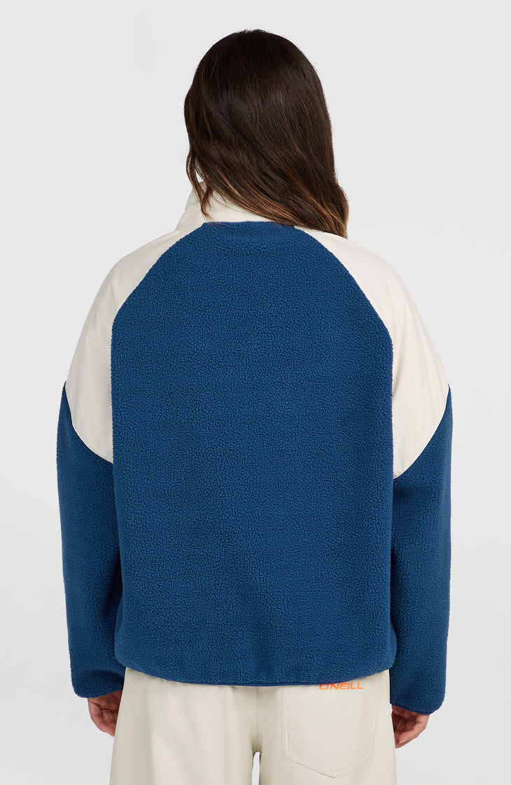 FWC'Play Hyperfleece trui met volledige rits | Linen White Colour Block