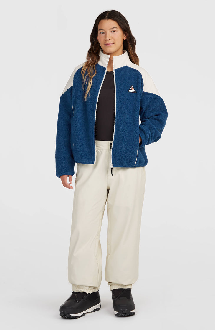 FWC'Play Hyperfleece trui met volledige rits | Linen White Colour Block