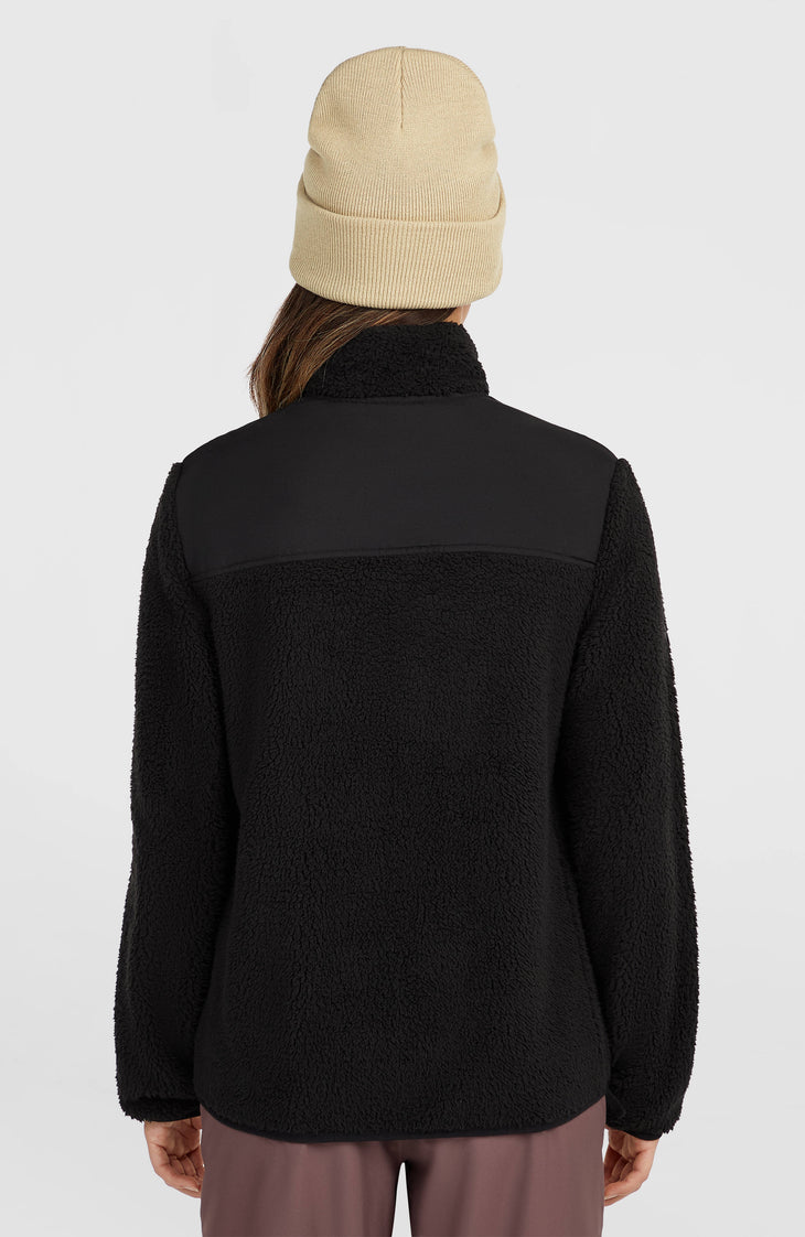 FWC'Cruz Fuzzy fleecevest met volledige rits | Black Out