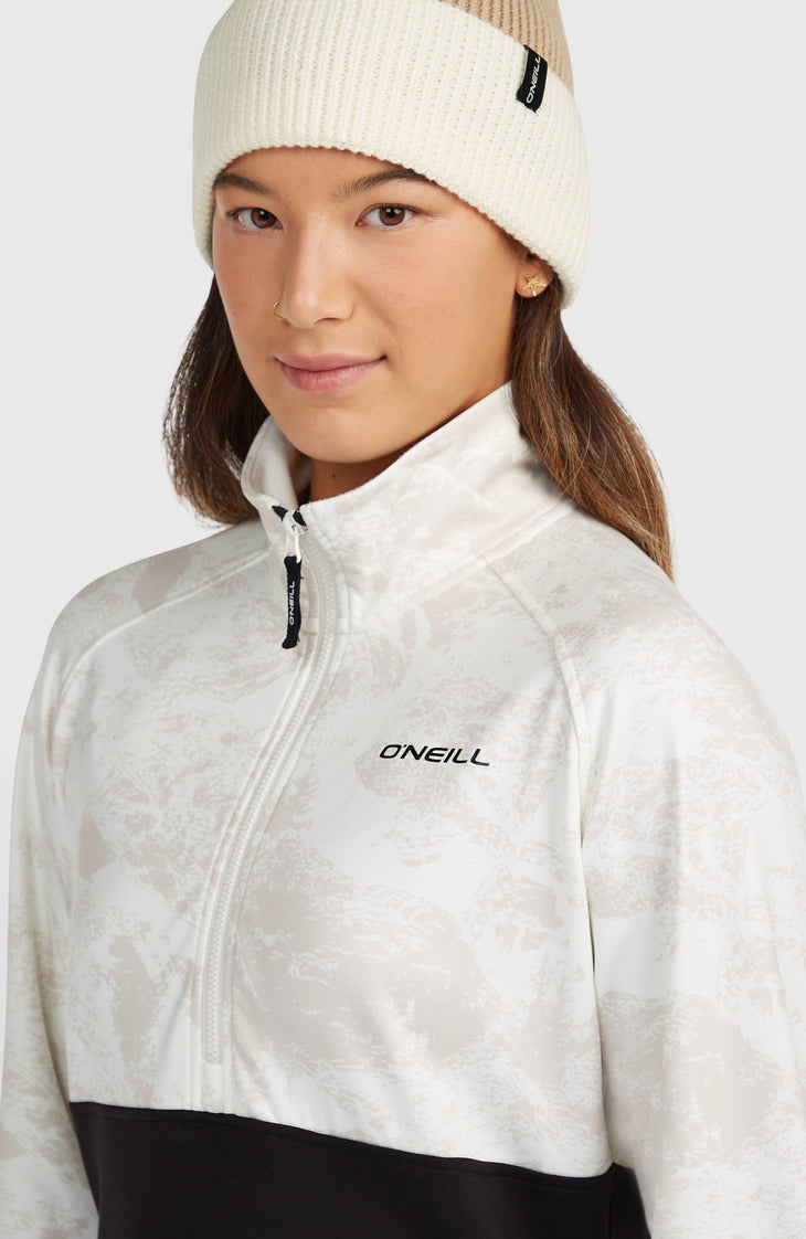 FWC'Cruz Printed fleecetrui met halve rits | White Mountain Landscape