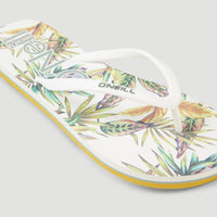 Slippers Profile Graphic | White Tropical Flower