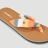 Ditsy Sun BLOOM™ slippers | Orange Multistripe