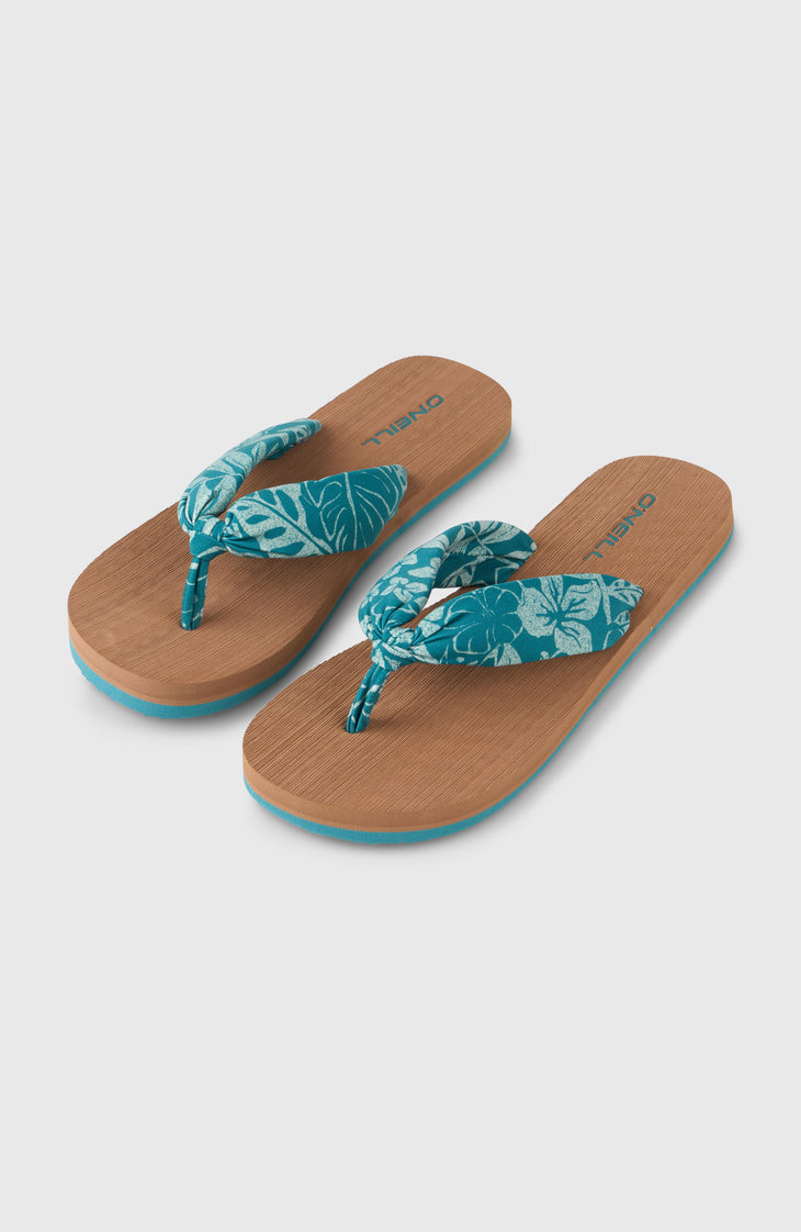 Ditsy Sun slippers | Green Island Sky