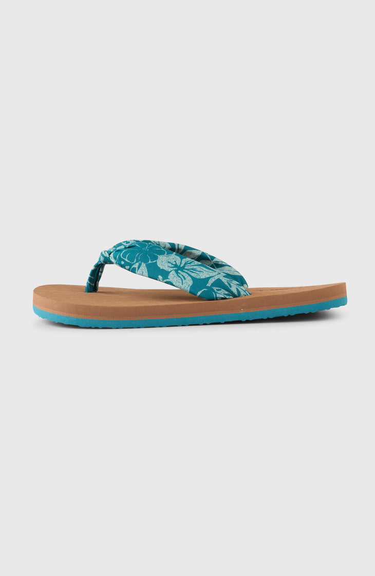 Ditsy Sun slippers | Green Island Sky