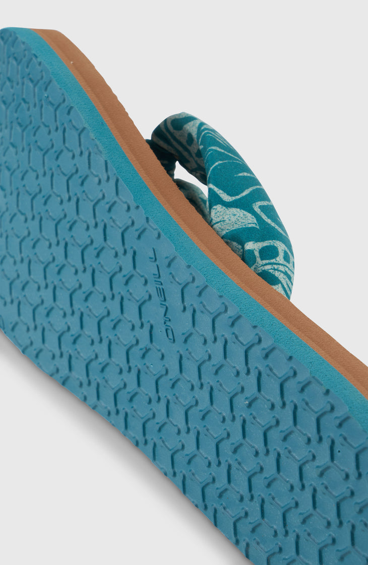 Ditsy Sun slippers | Green Island Sky
