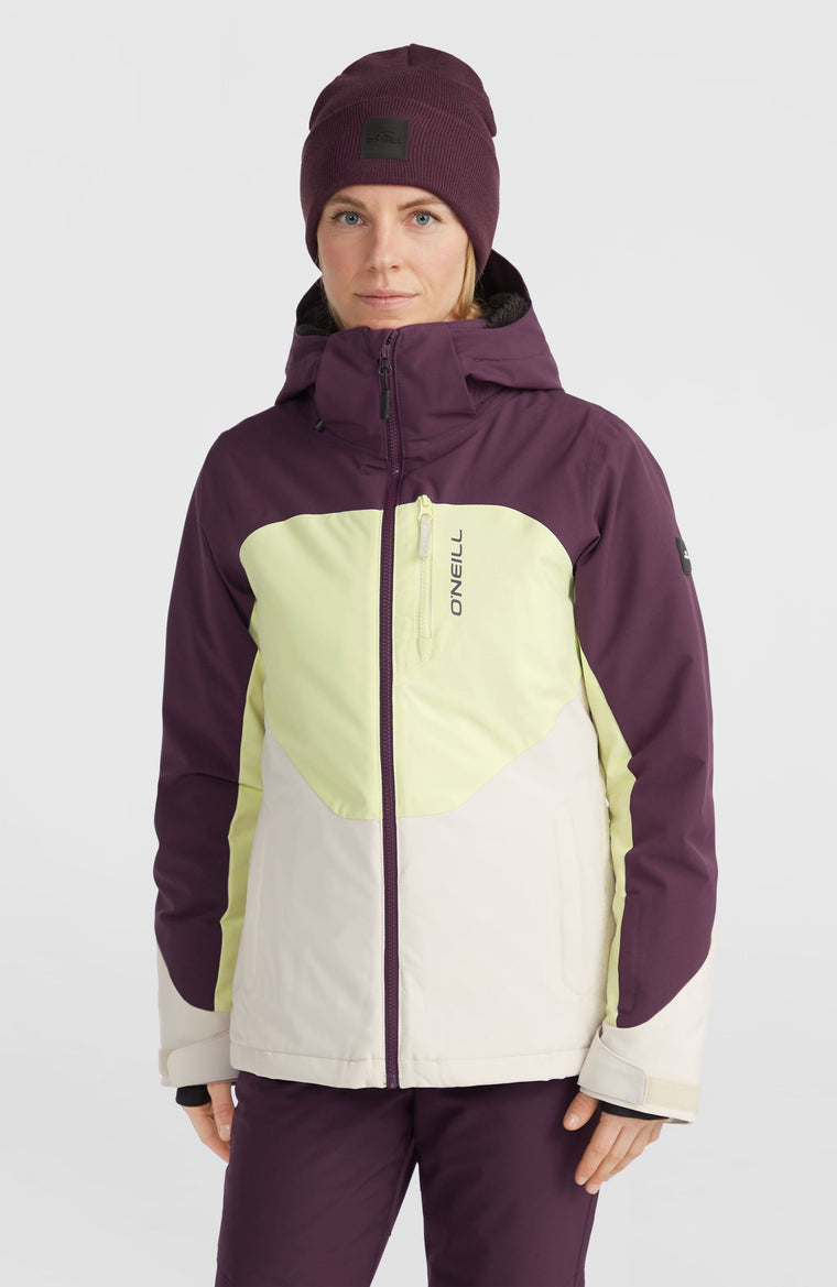 Carbonite wintersportjas | Aubergine Colour Block Carbonite wintersportjas | Aubergine Colour Block