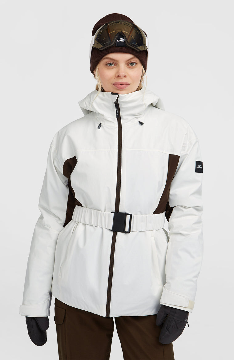 FWC'Cruz Hybrid Belted wintersportjas | Snow White Colour Block FWC'Cruz Hybrid Belted wintersportjas | Snow White Colour Block