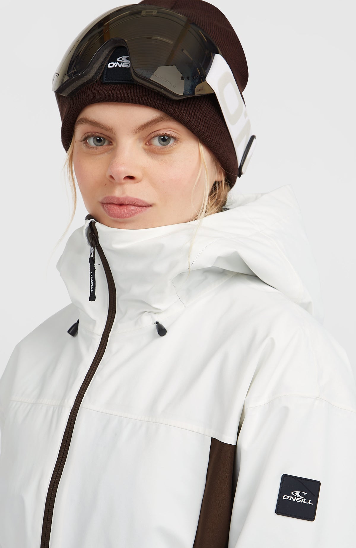 FWC'Cruz Hybrid Belted wintersportjas | Snow White Colour Block