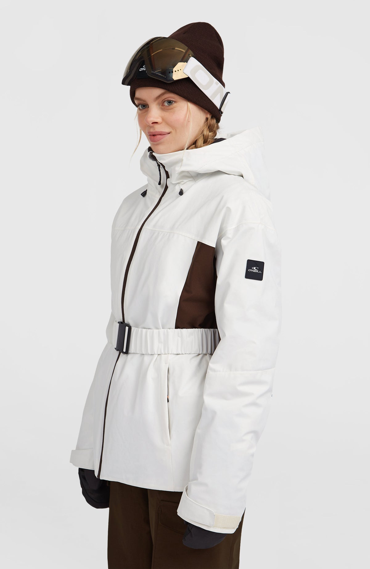 FWC'Cruz Hybrid Belted wintersportjas | Snow White Colour Block