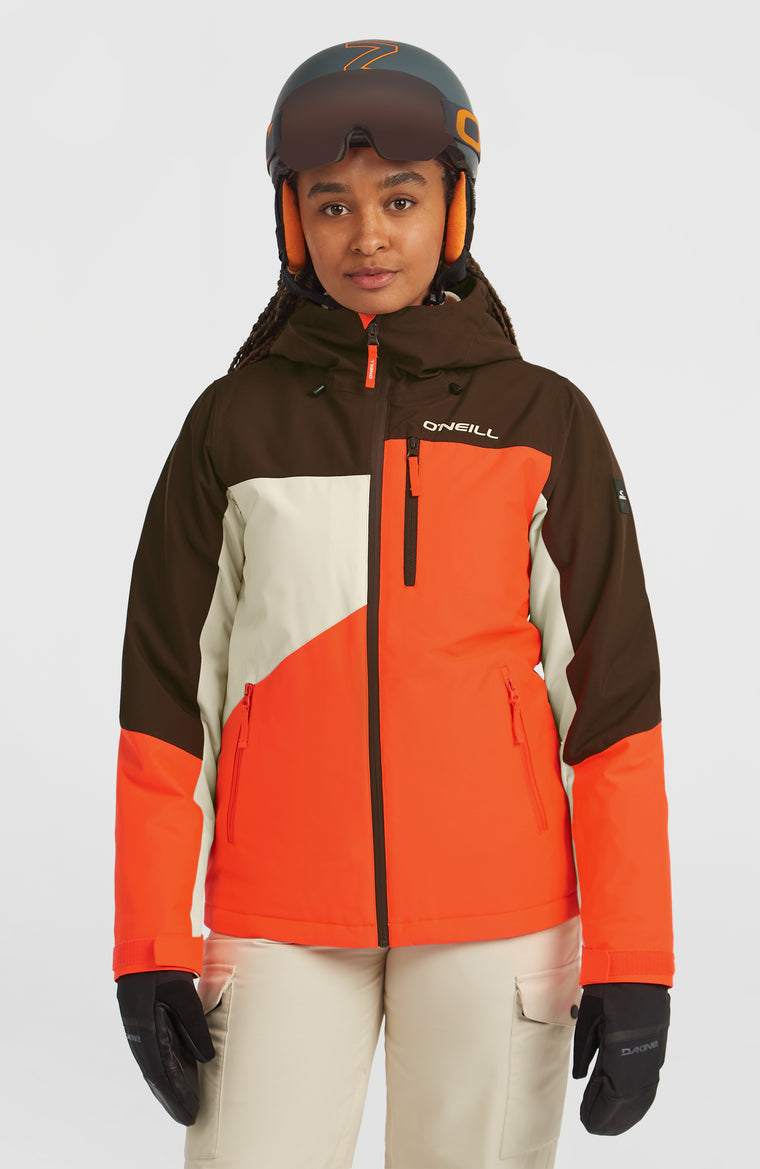 FWC'Cruz Triple wintersportjas | Coffee Bean Colour Block FWC'Cruz Triple wintersportjas | Coffee Bean Colour Block