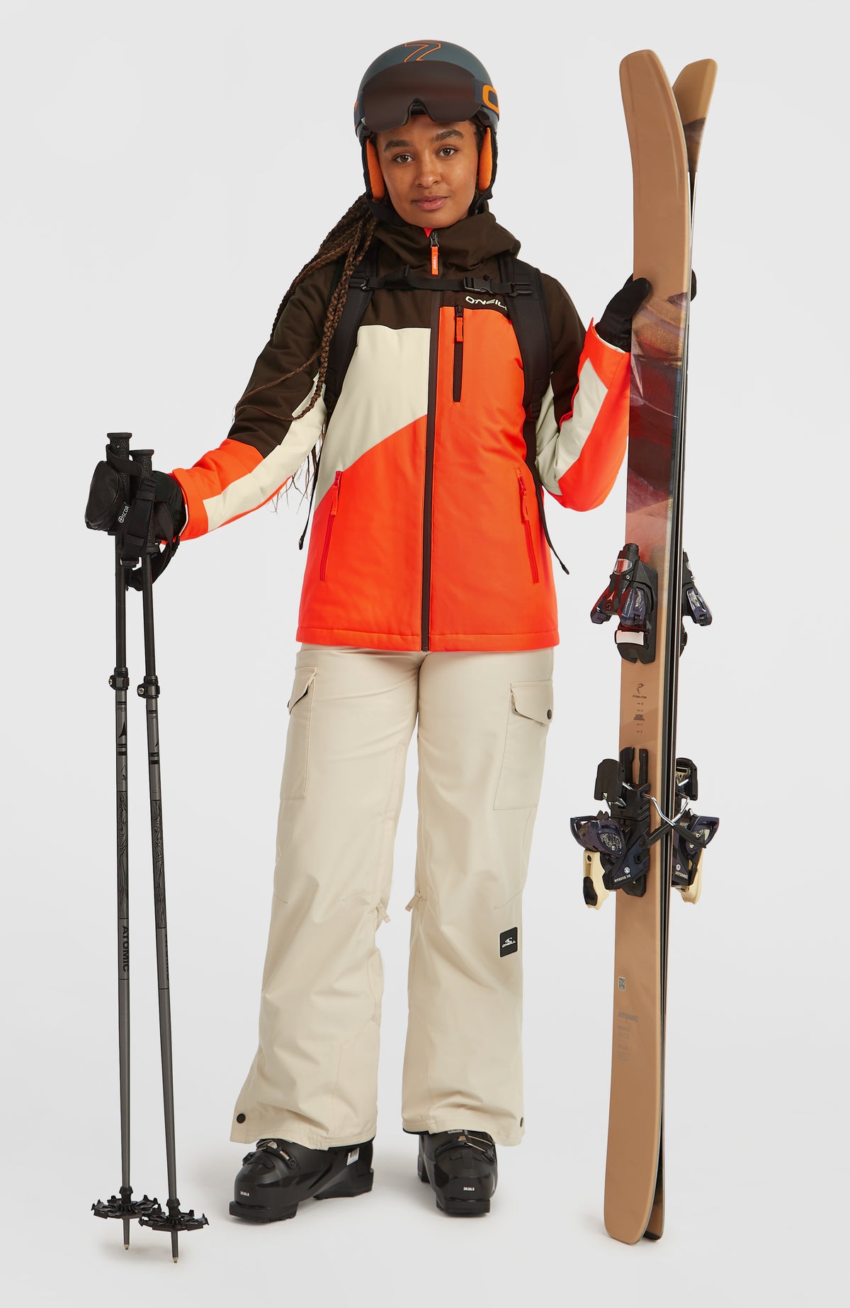 FWC'Cruz Triple wintersportjas | Coffee Bean Colour Block