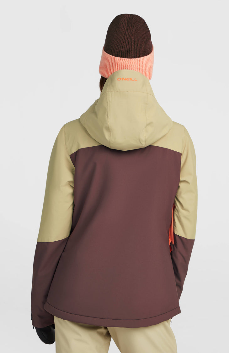 FWC'Cruz Triple wintersportjas | Olive Blush Colour Block