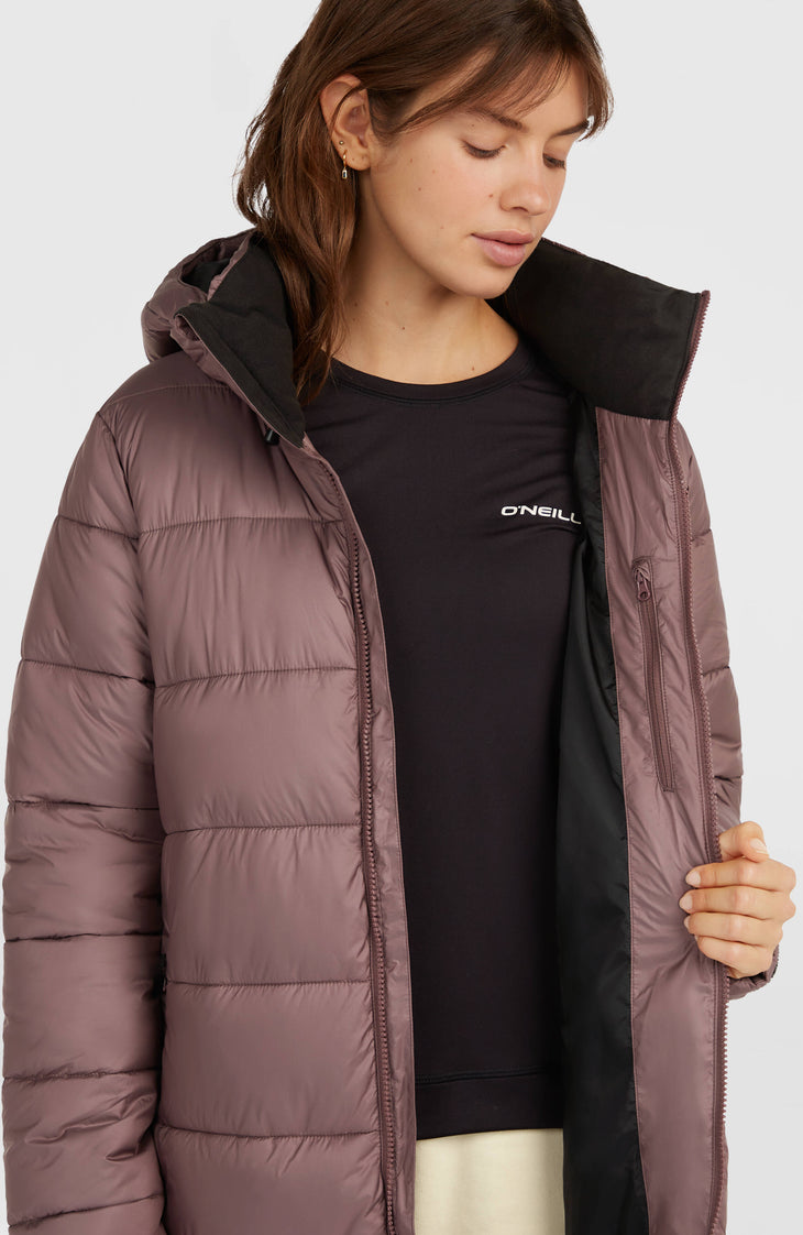 Must-Have lange pufferjas | Purple Gray